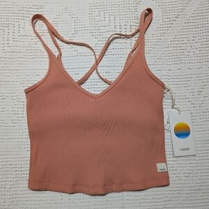 NWT Vuori Women's Coral Ribbed Camisole